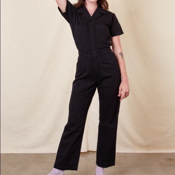 Big Bud Press Pants - Big Bud Press Short Sleeve Jumpsuit, Black, Size XS